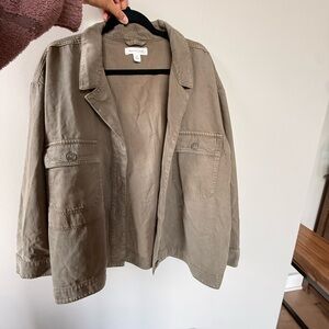 Treasure & Bond Oversized Utility Jacket in Taupe